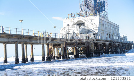 Pier and fishermen club in Mar del Plata , Buenos Aires , Argentina Pier and fishermen club in Mar del Plata , Buenos Aires , Argentina 121333851