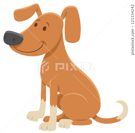 cute cartoon dog or puppy animal character 121334242