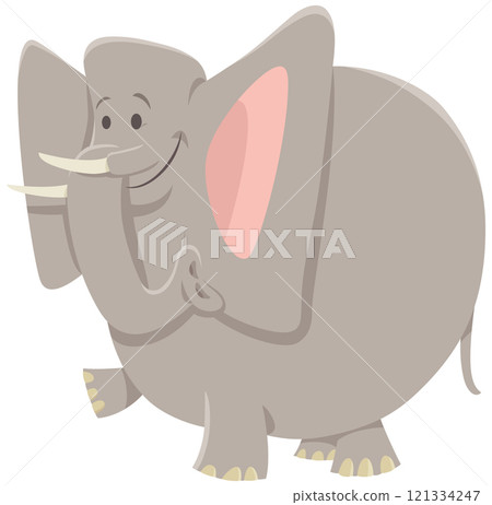 funny cartoon elephant wild animal character funny cartoon elephant wild animal character 121334247