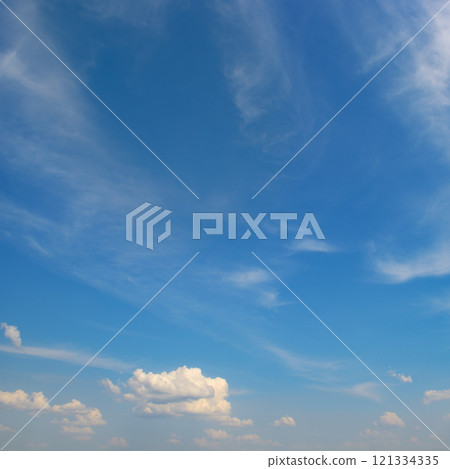 Bright blue sky with white clouds. Bright blue sky with white clouds. 121334335