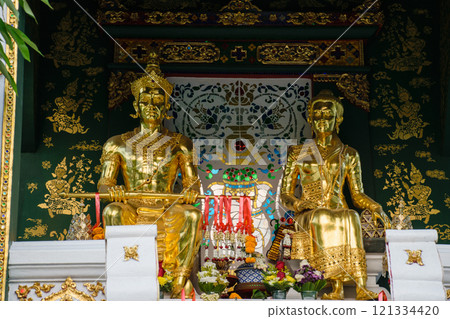View of emperors in Chiang mai temple View of emperors in Chiang mai temple 121334420