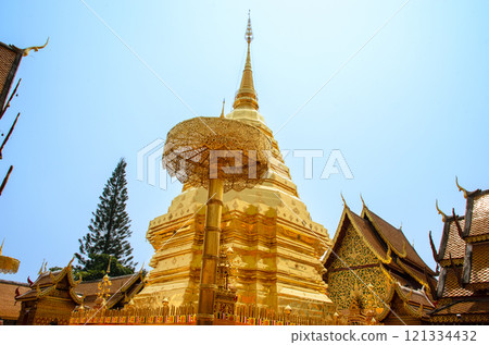Wat Phra That Doi Suthep, the most famous temple in Chiang Mai. 121334432