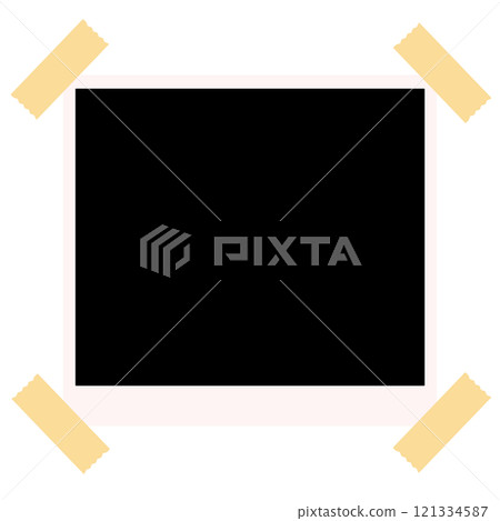 寶麗來風格的複製空間用膠帶黏在一起 寶麗來風格的複製空間用膠帶黏在一起 121334587