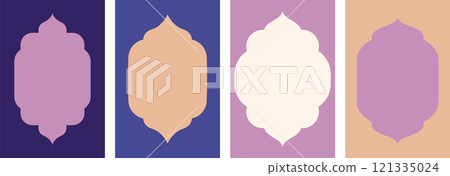 Collection of Islamic windows, frames and arches. Arabic oriental style elements for Ramadan Kareem Collection of Islamic windows, frames and arches. Arabic oriental style elements for Ramadan Kareem 121335024