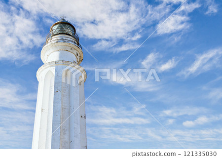 Views of the Cabo Trafalgar Lighthouse located in Canos de Meca, Barbate, Cadiz Views of the Cabo Trafalgar Lighthouse located in Canos de Meca, Barbate, Cadiz 121335030