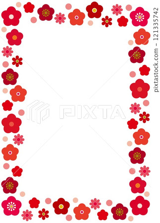 梅花框留白 梅花框留白 121335742