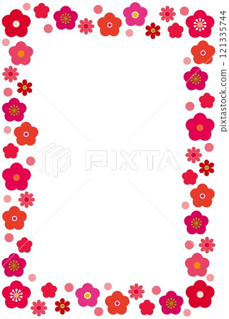 Plum blossom frame white space 121335744