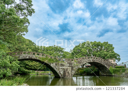長崎縣諫早市諫早公園內的眼鏡橋 121337284