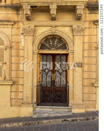Traditional colourful Maltese doors in a Victoria town Traditional colourful Maltese doors in a Victoria town 121337345