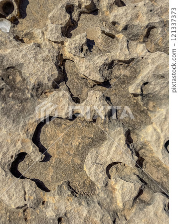 Views of rocky coast on a sunny day 121337373