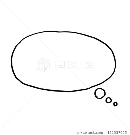 Simple pen handwritten vector speech bubble 121337625