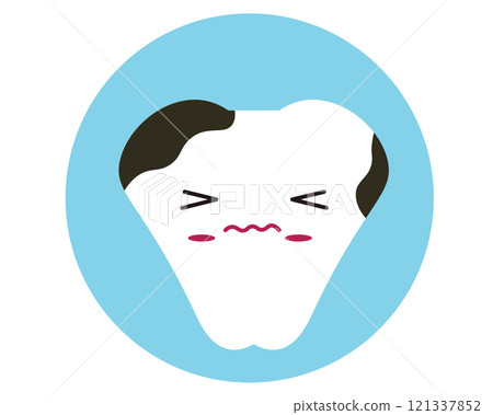 蛀牙。向量圖 121337852