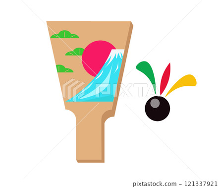 Hagoita. Vector illustration Hagoita. Vector illustration 121337921