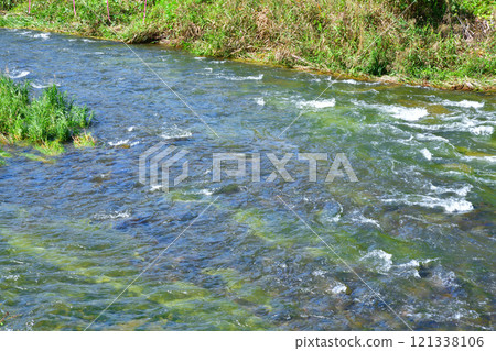 Early autumn scenery of the Usune River, a tributary of the Tone River, Numata City, Gunma Prefecture Early autumn scenery of the Usune River, a tributary of the Tone River, Numata City, Gunma Prefecture 121338106