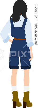 Illustration of a woman from behind 121338213