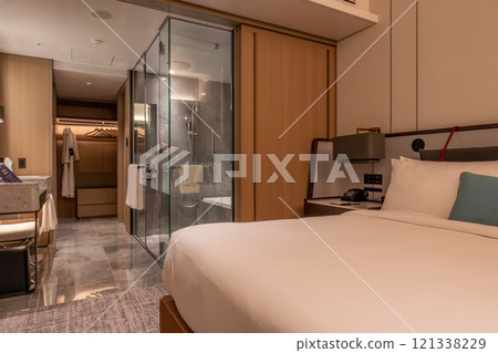 The bathroom seen from a beautiful room at Mesm Tokyo, a luxury hotel located in Waters Takeshiba near Hamamatsucho Station and Takeshiba Station 121338229