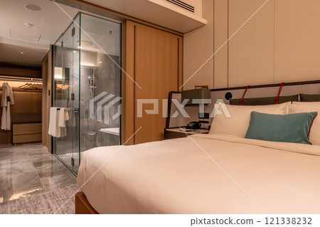 The bathroom seen from a beautiful room at Mesm Tokyo, a luxury hotel located in Waters Takeshiba near Hamamatsucho Station and Takeshiba Station 121338232