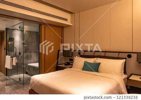 The bathroom seen from a beautiful room at Mesm Tokyo, a luxury hotel located in Waters Takeshiba near Hamamatsucho Station and Takeshiba Station 121338238