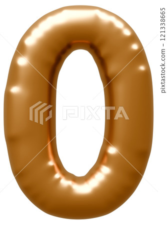 3D image_balloon_0_gold 3D image_balloon_0_gold 121338665