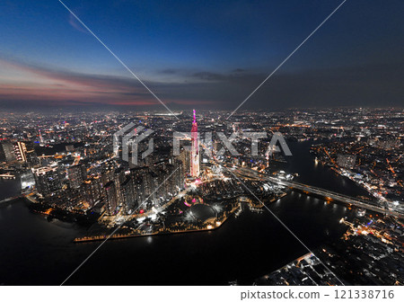 Night view of Ho Chi Minh city Night view of Ho Chi Minh city 121338716