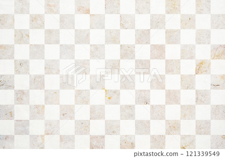 Japanese modern checkered background_Checkered pattern illustration material designed with marble texture 121339549