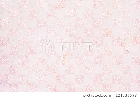 Japanese modern checkered background_Checkered pattern illustration material designed with marble texture Japanese modern checkered background_Checkered pattern illustration material designed with marble texture 121339558