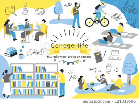 學生享受校園生活 121339590