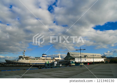 Ferry moored at the pier 121340130