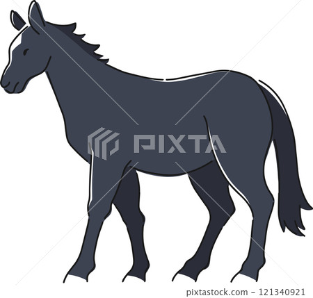 Hand drawn horse illustration Hand drawn horse illustration 121340921