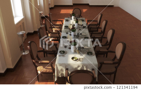 residential interior visualization, 3D illustration, cg residential interior visualization, 3D illustration, cg 121341194