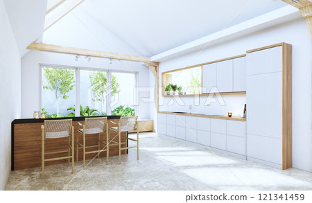 A contemporary, open kitchen A contemporary, open kitchen 121341459