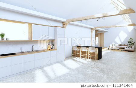 A contemporary, open kitchen A contemporary, open kitchen 121341464