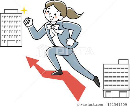 女商人換工作並加緊努力 女商人換工作並加緊努力 121341509