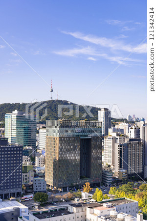 Dongdaemun streetscape in Seoul, South Korea 121342414