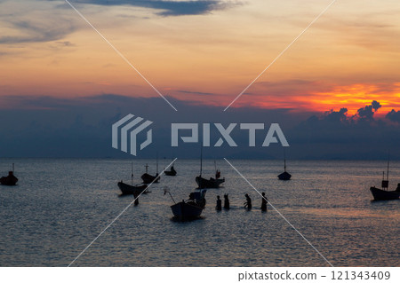 Sunset at the sea 121343409