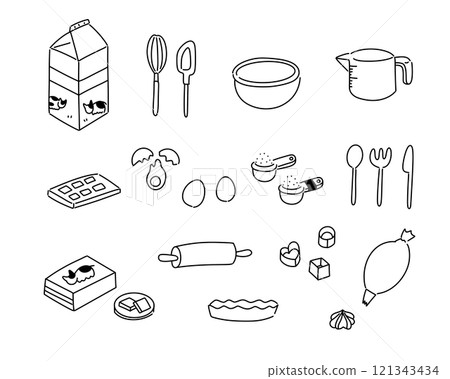 簡單可愛的廚房用具插畫集 121343434