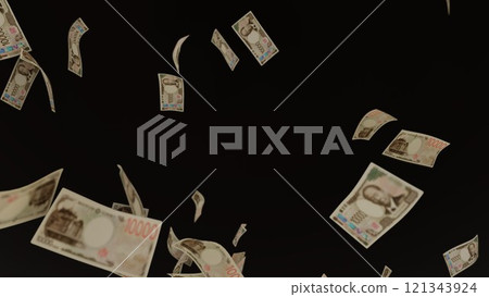 10,000 yen bills falling from the sky 10,000 yen bills falling from the sky 121343924