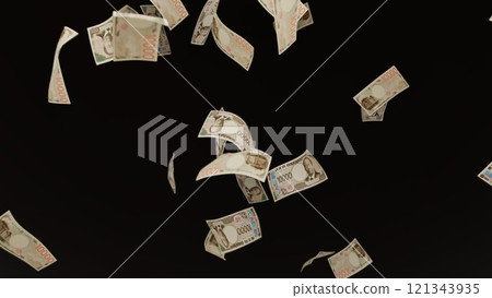10,000 yen bills falling from the sky 10,000 yen bills falling from the sky 121343935