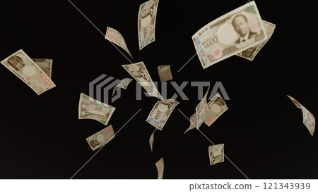 一萬日元鈔票從天而降 一萬日元鈔票從天而降 121343939