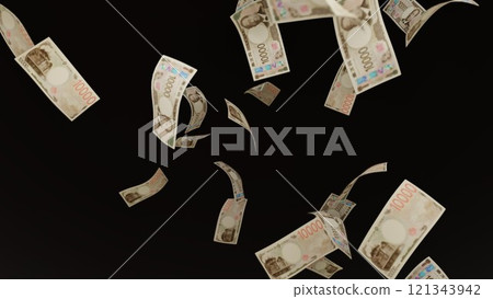 10,000 yen bills falling from the sky 10,000 yen bills falling from the sky 121343942