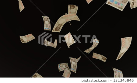 10,000 yen bills falling from the sky 10,000 yen bills falling from the sky 121343946