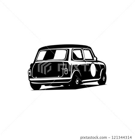 vector illustration of isolated mini cooper car vector illustration of isolated mini cooper car 121344314