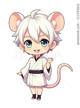 日服男孩：白鼠的生肖擬人化（生肖：小孩） 121345022