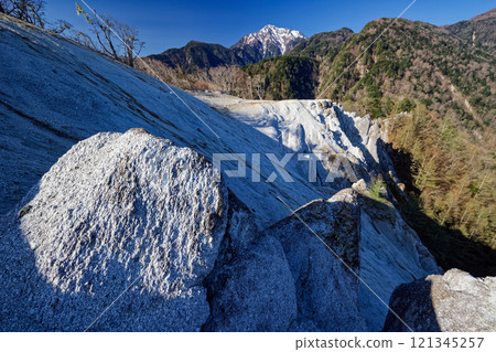 Mt. Kaikoma with snow remaining as seen from Mt. Hinata and Mt. Gangawala 121345257