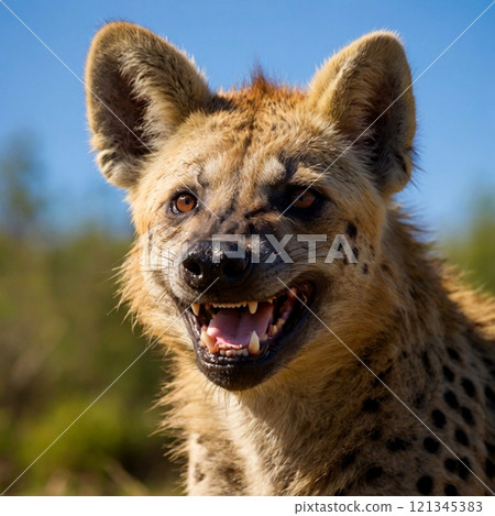 鬣狗的特寫圖像 鬣狗的特寫圖像 121345383