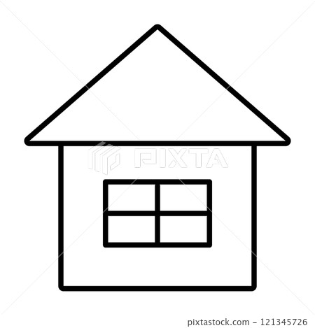 Line drawing house icon illustration Line drawing house icon illustration 121345726