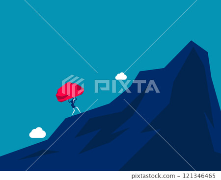 Business conquering adversity. Business physical pressure vector flat style Business conquering adversity. Business physical pressure vector flat style 121346465