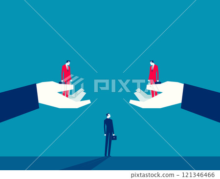 Business contemplation and choice. Business vector flat style Business contemplation and choice. Business vector flat style 121346466