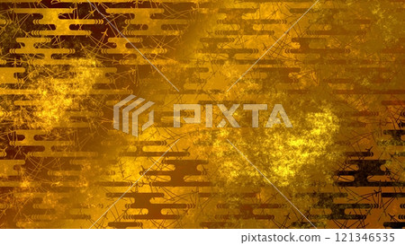 Golden Japanese pattern background 121346535