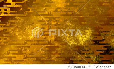 Golden Japanese pattern background Golden Japanese pattern background 121346556